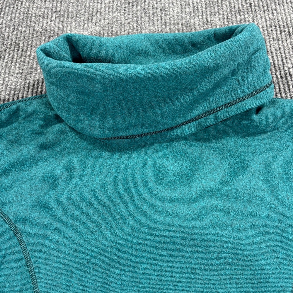 Marc New York Cowl Neck Pullover Womens Medium Teal Performance Thumbhole
